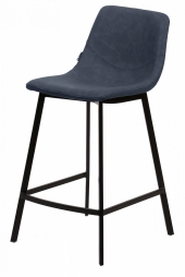 Барный стул HAMILTON RU-03 PU синяя сталь